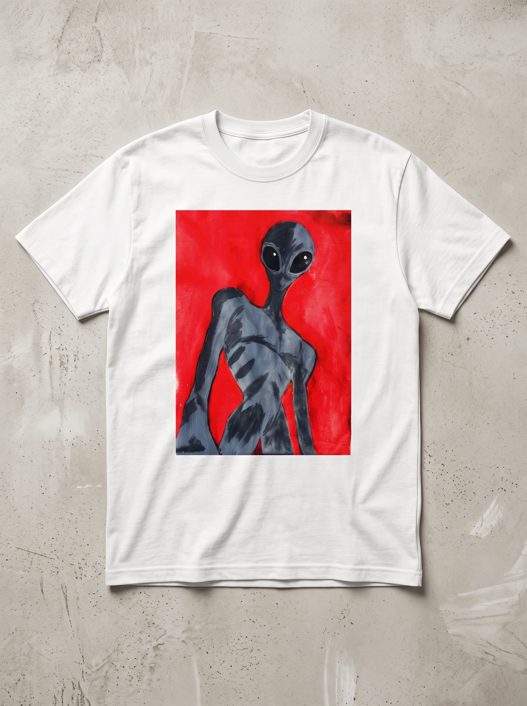 GREEN ALIEN PORTRAIT TEE